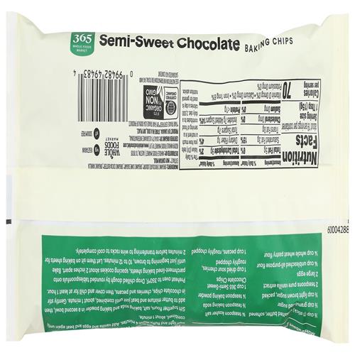 Whole Foods Market, Organic Semi Sweet Chocolate Chips, 10 Oz