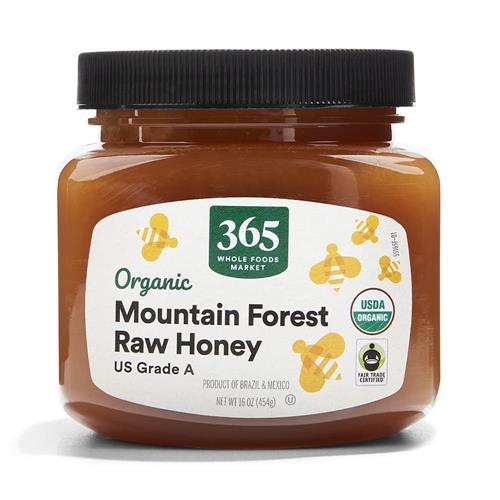 Whole Foods Market, Organic Raw Mountain Forest Honey, 16 Ounce