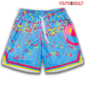 Smiley K Paint Splatter Mesh Lifestyle Baseball Shorts
