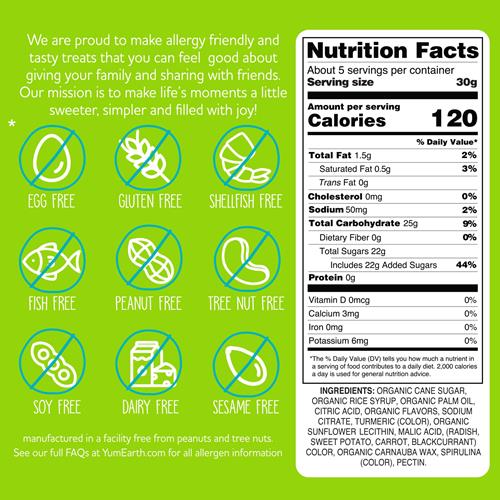 Yumearth Organic Sour Giggles Chewy Candy - Allergy Friendly (Top 9 Free), No Artificial Dyes Or Flavors, Non Gmo, Gluten Free, Vegan Candy Snacks - 5 Ounce Bag (Pack Of 1)