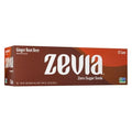 Zevia Zero Sugar Soda, Ginger Root Beer, 12 Ounce Cans (Pack Of 12)
