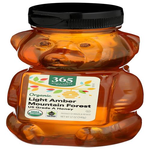 Whole Foods Market, Organic Light Amber Wildflower Honey, 12 Ounce