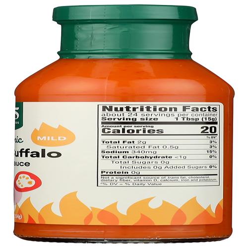 Whole Foods Market, Organic Wing Sauce, Garlic Buffalo Mild, 12.5 Fl Oz