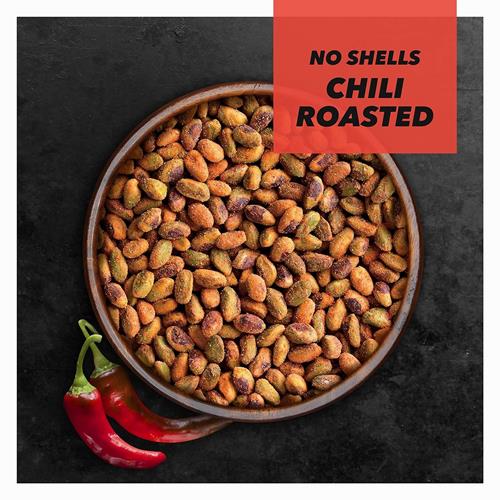 Wonderful Pistachios No Shells, Chili Roasted Nuts, 5.5 Ounce Resealable Bag, Protein Snacks, Gluten Free Travel Snacks, Healthy Snack