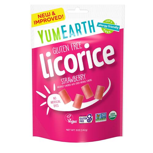 Yumearth Organic Gluten Free Strawberry Licorice Snack Packs - Allergy Friendly, Gluten Free, Non-Gmo, Vegan, No Artificial Flavors Or Dyes - 5 Ounce (Pack Of 1).