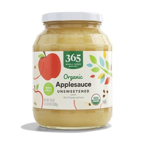 Whole Foods Market, Organic Unsweetened Apple Sauce, 24 Ounce