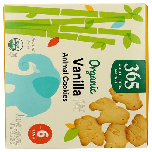 Whole Foods Market, Organic Multi Pack Vanilla Animal Cookie, 6.3 Oz