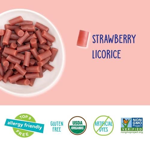 Yumearth Organic Gluten Free Strawberry Licorice Snack Packs - Allergy Friendly, Gluten Free, Non-Gmo, Vegan, No Artificial Flavors Or Dyes - 5 Ounce (Pack Of 1).