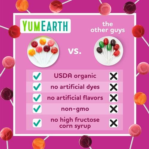 Yumearth Organic Vitamin C Pops Variety Pack, 40 Fruit Flavored Favorites Lollipops, Allergy Friendly, Gluten Free, Non-Gmo, Vegan, No Artificial Flavors Or Dyes