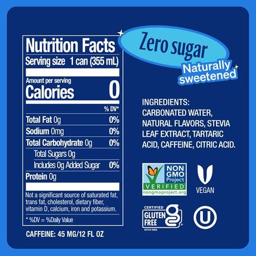 Zevia Cola Zero Calorie Soda , 12 Ounce Cans, 6 Pack