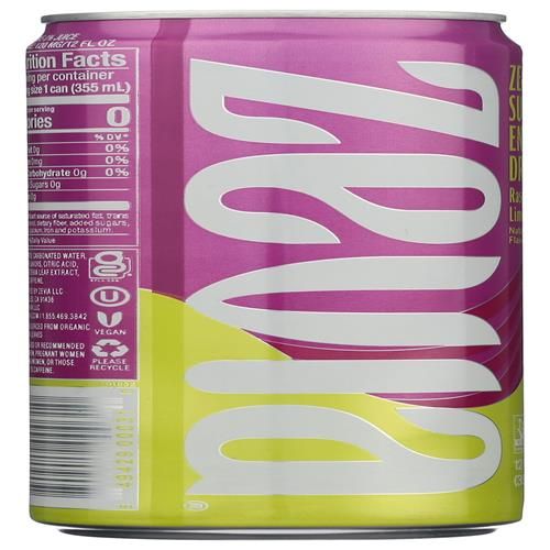 Zevia Raspberry Lime, Energy Drink, 12 Fl Oz Can