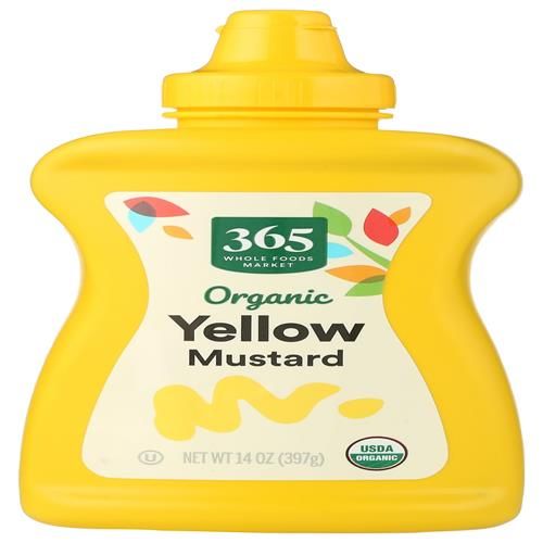 Whole Foods Market, Organic Yellow Mustard, 14 Ounce