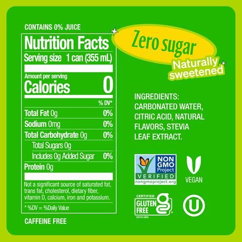 Zevia Zero Calorie Soda, Lemon Lime Twist, 12 Ounce Cans (Pack Of 6)