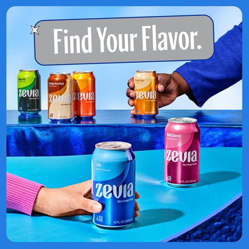 Zevia Zero Calorie Soda, Caffeine Free Cola, 12 Fl Oz Cans (Pack Of 6)