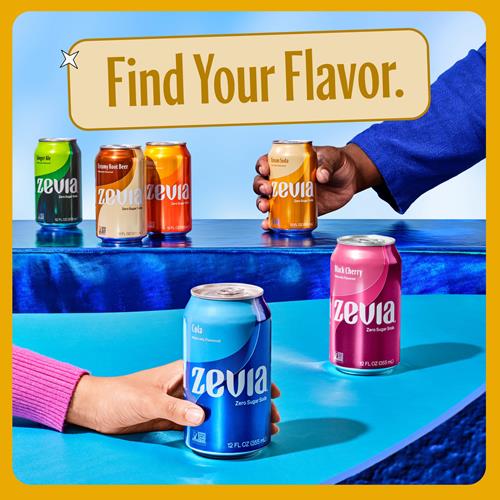 Zevia Zero Sugar Soda, Cream Soda, 12 Ounce Cans (Pack Of 12)