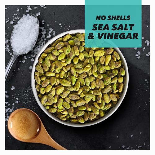 Wonderful Pistachios No Shells, Sea Salt & Vinegar Flavored Nuts, 11 Ounce Resealable Bag, Protein Snacks, Gluten Free, Salty Snacks