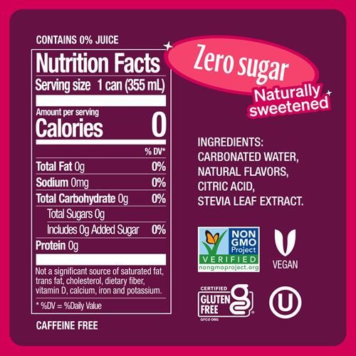 Zevia Zero Sugar Soda, Black Cherry, 12 Ounce Cans (Pack Of 12)