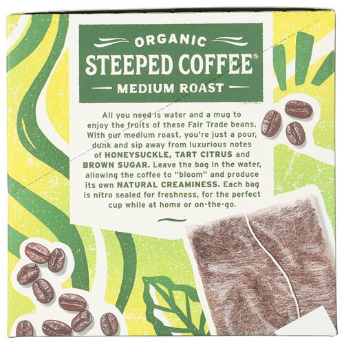 Whole Foods Market, Organic Steeped Coffee, Medium Roast, 10 Count, 4.2 Ounce