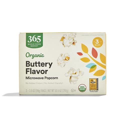 Whole Foods Market, Organic Microwave Popcorn, 10.5 Oz