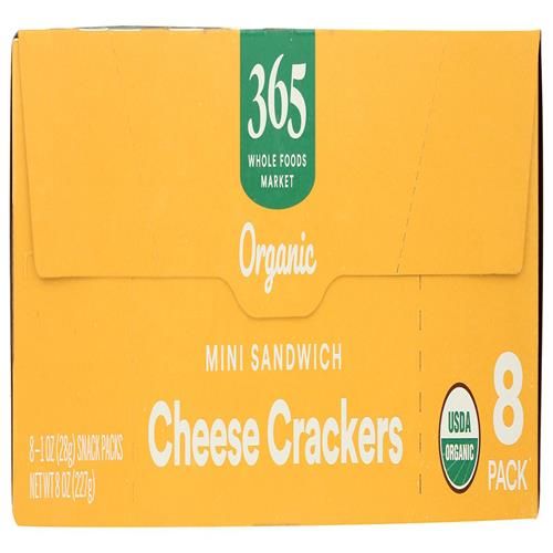 Whole Foods Market, Organic Mini Cheese Sandwich Crackers 8 Count, 1 Oz