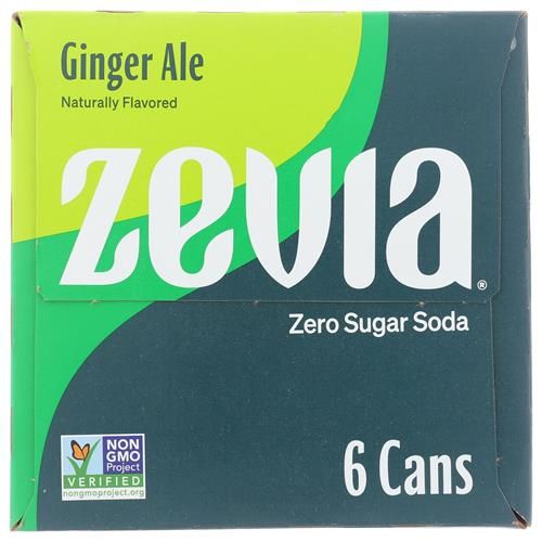 Zevia All Natural Diet Soda - Ginger Ale - 12 Oz - 6 Pk