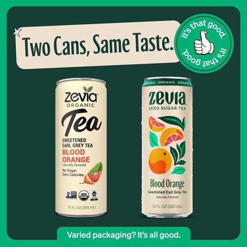 Zevia Organic Sweetened Blood Orange Black Tea, 12 Fz