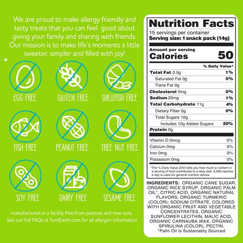 Yumearth Organic Sour Giggles Chewy Candy – Allergy Friendly, No Artificial Dyes, Non Gmo, Gluten Free, Sour Fruit Flavored, Vegan Candy Snacks With No Artificial Flavors, 0.5 Ounce (Box Of 15)?