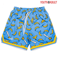 Nukes 'N Naners Bananas Mesh Lifestyle Baseball Shorts
