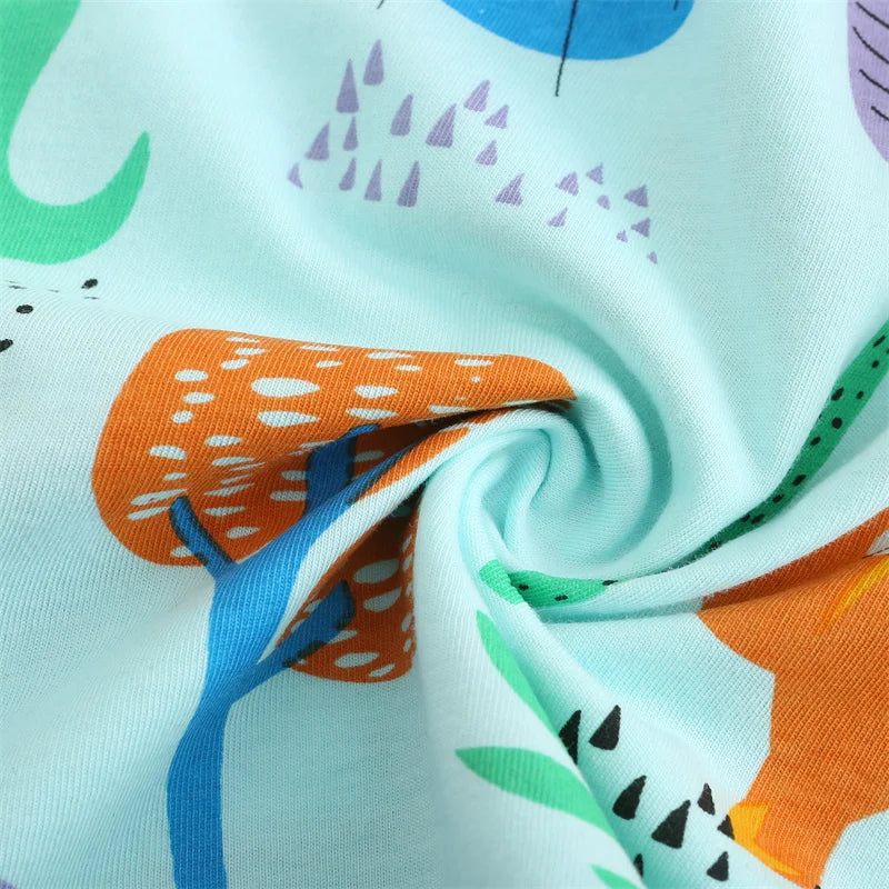 Jumping Meters 2-7T Dinosaurs Girls Dresses With Animals Print Hot Selling Children's Cotton Dinosaur Print Fashion Kid Frock