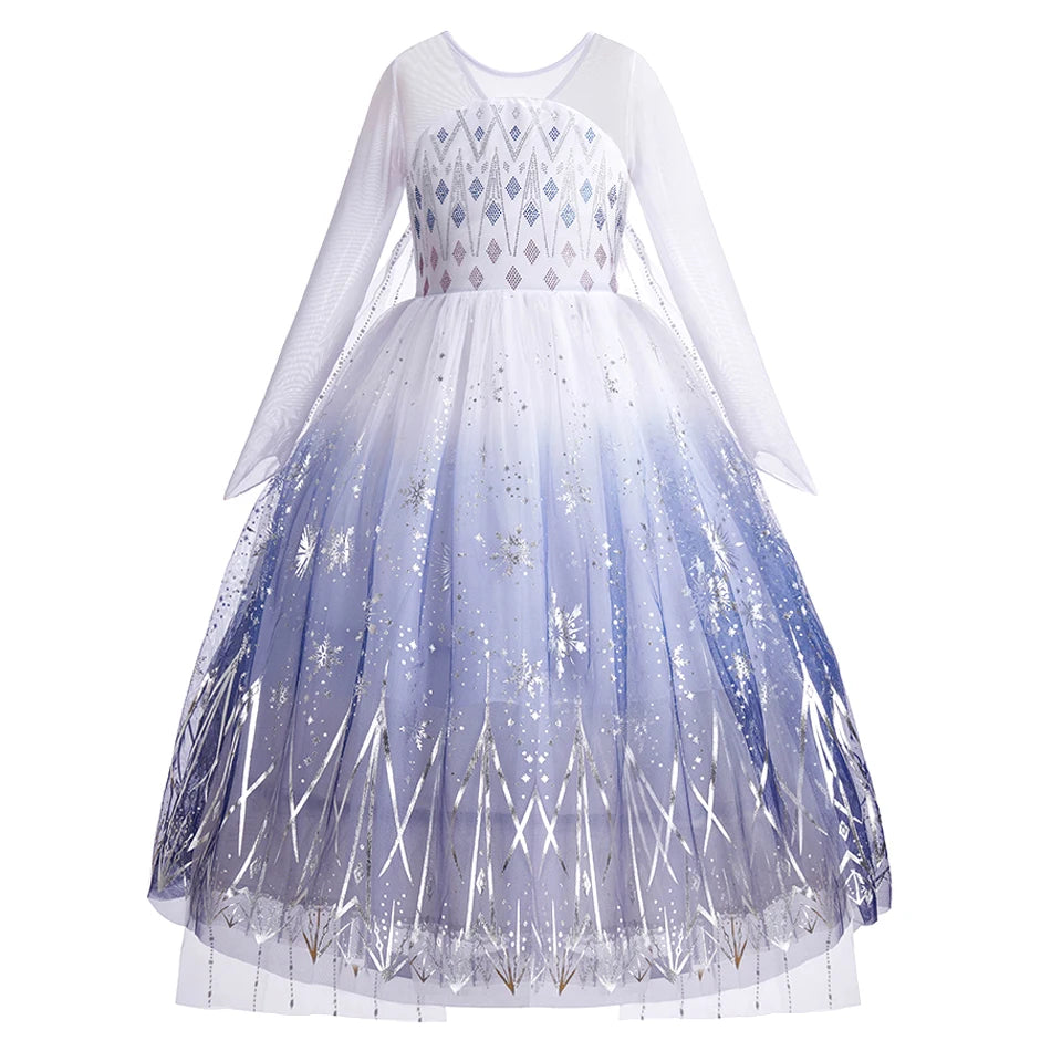 Girls Jasmine Rapunzel Costume Kids Princess Pageant Dress Children Mirabel Isabela Dinner Elsa Cosplay Halloween Clothes 3-10Y