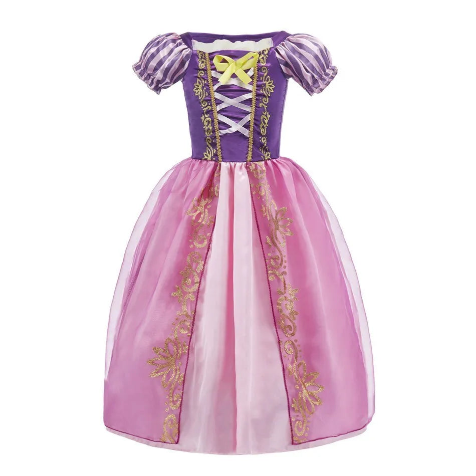 Girls Jasmine Rapunzel Costume Kids Princess Pageant Dress Children Mirabel Isabela Dinner Elsa Cosplay Halloween Clothes 3-10Y