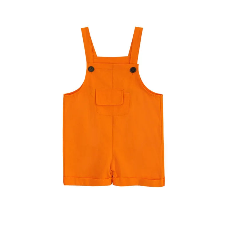 Children's Short Pants Performance Costumes, KinderGarten Candy-Colored Work Pants, Girls' Suspenders Pants, Boys' Short Pants