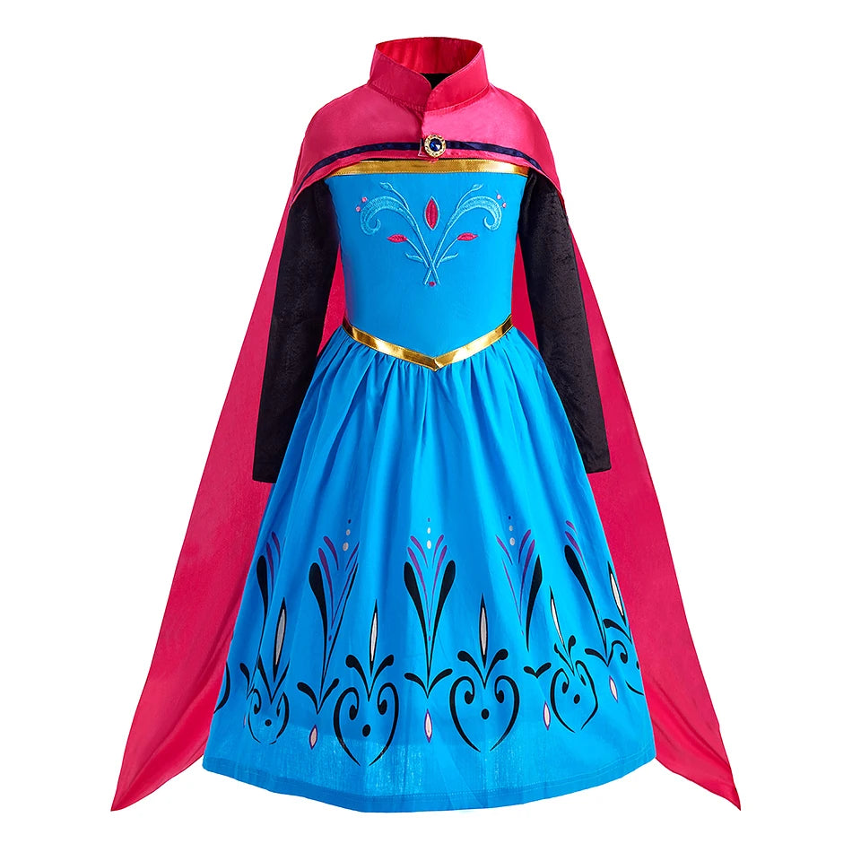 Girls Jasmine Rapunzel Costume Kids Princess Pageant Dress Children Mirabel Isabela Dinner Elsa Cosplay Halloween Clothes 3-10Y