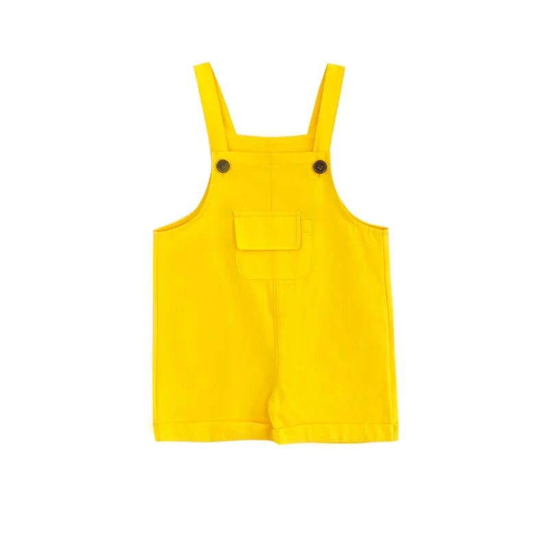 Children's Short Pants Performance Costumes, KinderGarten Candy-Colored Work Pants, Girls' Suspenders Pants, Boys' Short Pants
