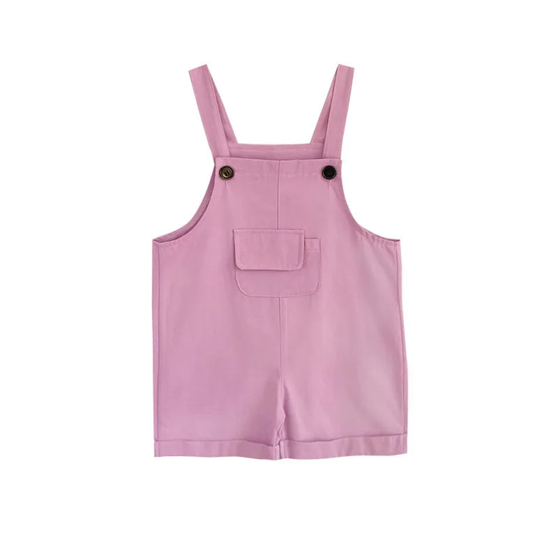 Children's Short Pants Performance Costumes, KinderGarten Candy-Colored Work Pants, Girls' Suspenders Pants, Boys' Short Pants
