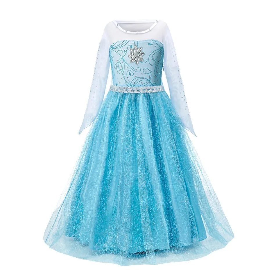Girls Jasmine Rapunzel Costume Kids Princess Pageant Dress Children Mirabel Isabela Dinner Elsa Cosplay Halloween Clothes 3-10Y