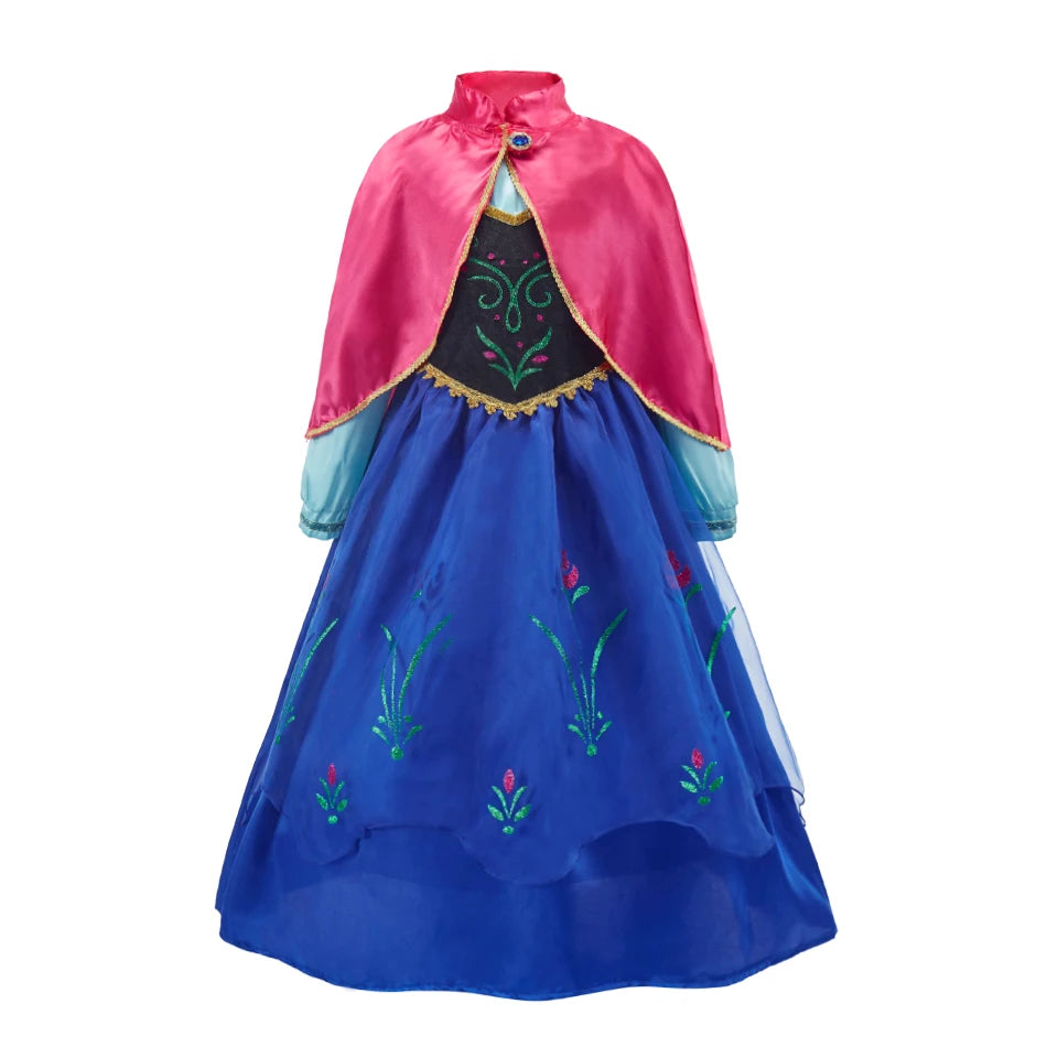 Girls Jasmine Rapunzel Costume Kids Princess Pageant Dress Children Mirabel Isabela Dinner Elsa Cosplay Halloween Clothes 3-10Y
