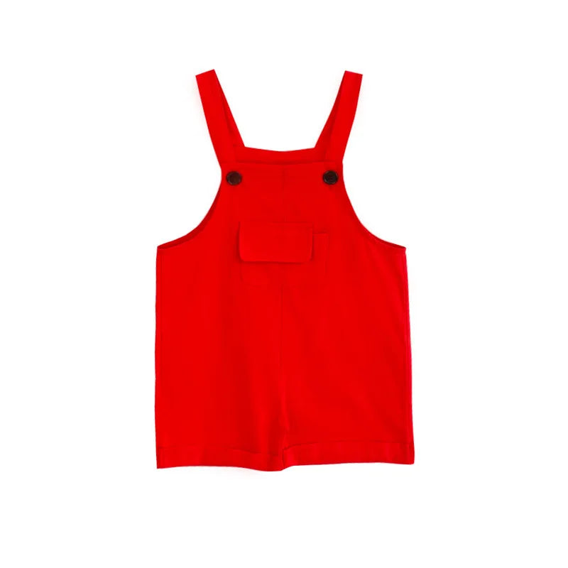 Children's Short Pants Performance Costumes, KinderGarten Candy-Colored Work Pants, Girls' Suspenders Pants, Boys' Short Pants