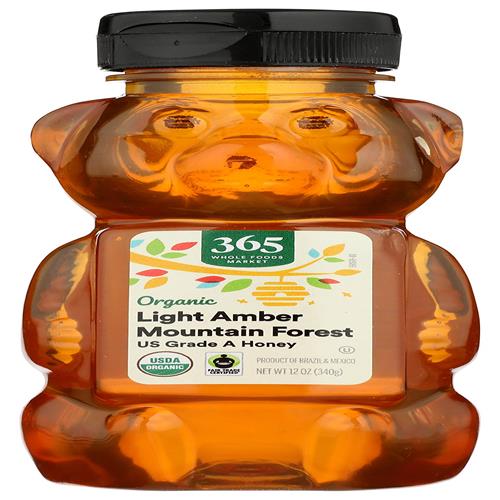 Whole Foods Market, Organic Light Amber Wildflower Honey, 12 Ounce