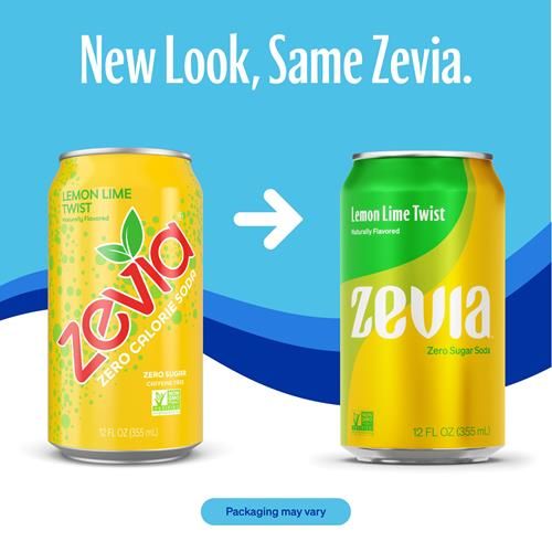 Zevia Zero Calorie Soda, Lemon Lime Twist, 12 Ounce Cans (Pack Of 6)
