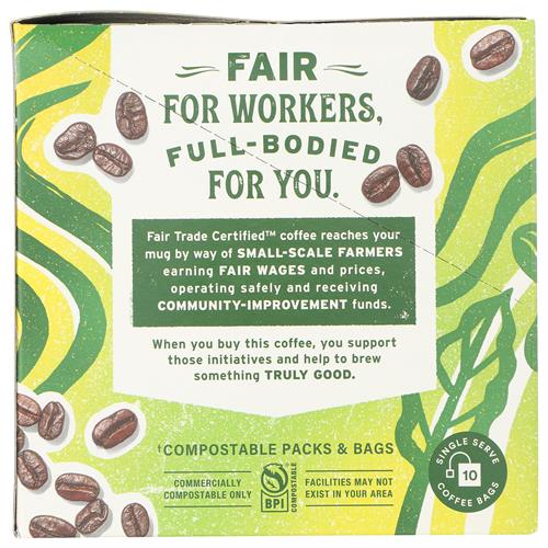 Whole Foods Market, Organic Steeped Coffee, Dark Roast, 10 Count, 4.2 Ounce