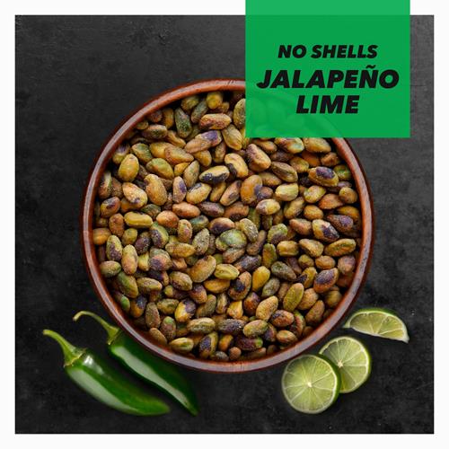 Wonderful Pistachios No Shells, Jalapeño Lime Flavored Nuts, 11 Ounce Resealable Bag, Spicy Nuts, Protein Snacks, Gluten Free Pantry Staples, Healthy Snacks