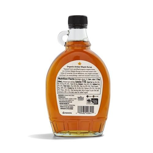 Whole Foods Market, Organic Grade A Amber Maple Syrup, 12 Fl Oz