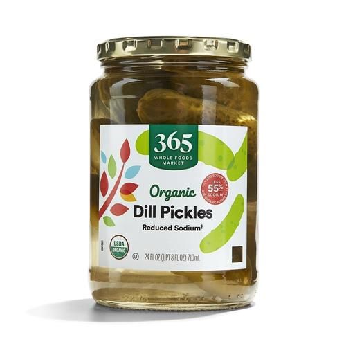 Whole Foods Market, Organic Kosher Dill Pickles, Reduced Sodium, 24 Oz