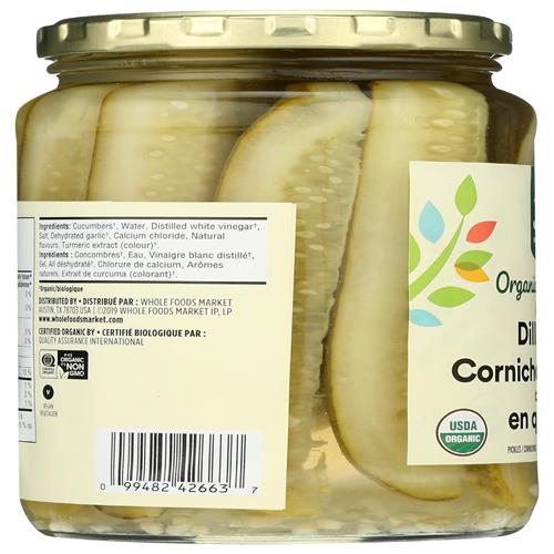 Whole Foods Market, Organic Kosher Dill Pickle Spears, 24 Fl Oz