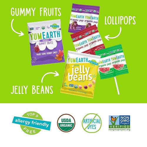Yumearth Organic Easter Candy Variety Box, 9.4 Ounce - Organic Gummy Fruits, Jelly Beans & Pops - Spring Fruit Flavors - Allergy Friendly, Gluten Free, Non-Gmo, Vegan, No Artificial Flavors Or Dy