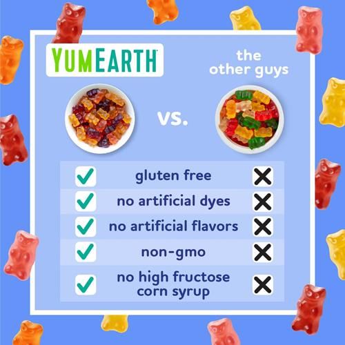 Yumearth Organic Fruit Flavored Gummy Bears, 10- .7Oz. Snack Packs, Allergy Friendly, Gluten Free, Non-Gmo, No Artificial Flavors Or Dyes, Assorted