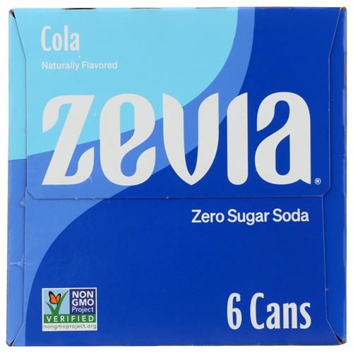 Zevia Zero Calorie Soda Cola, 12 Oz Pack Of 6