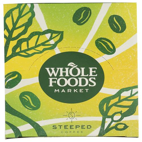 Whole Foods Market, Organic Steeped Coffee, Dark Roast, 10 Count, 4.2 Ounce