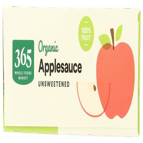 Whole Foods Market, Organic Unsweetened Applesauce Pouches, 3.2 Ounce (Pack Of 4)